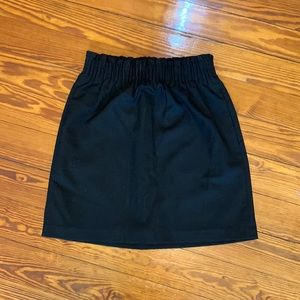 J.Crew black elastic waist skirt with pockets